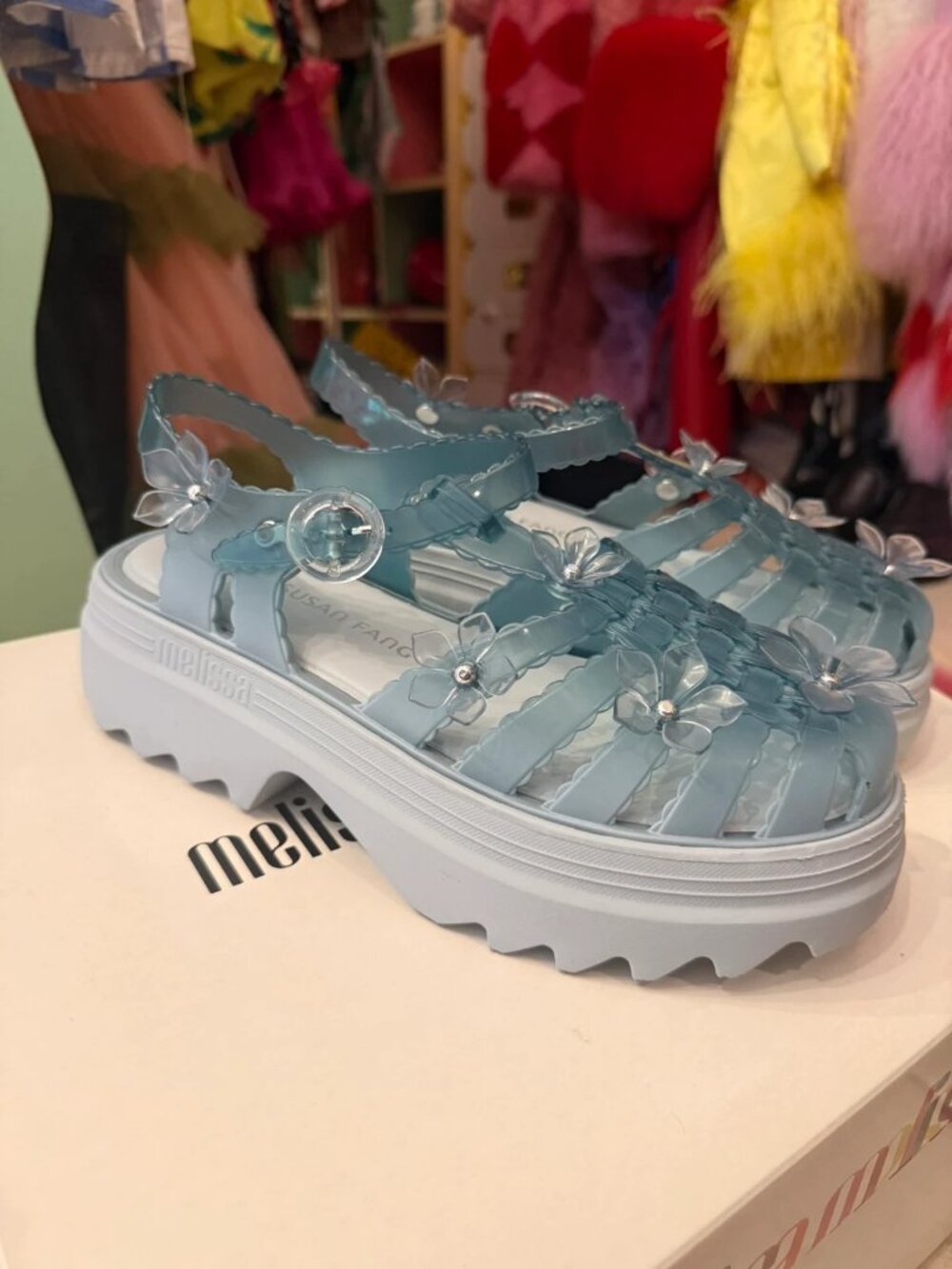 Melissa x Susan Fang Possesion platform Sakura sandals size 8